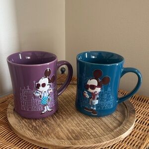 Disney Mickey Mouse Mugs - Purple and Blue